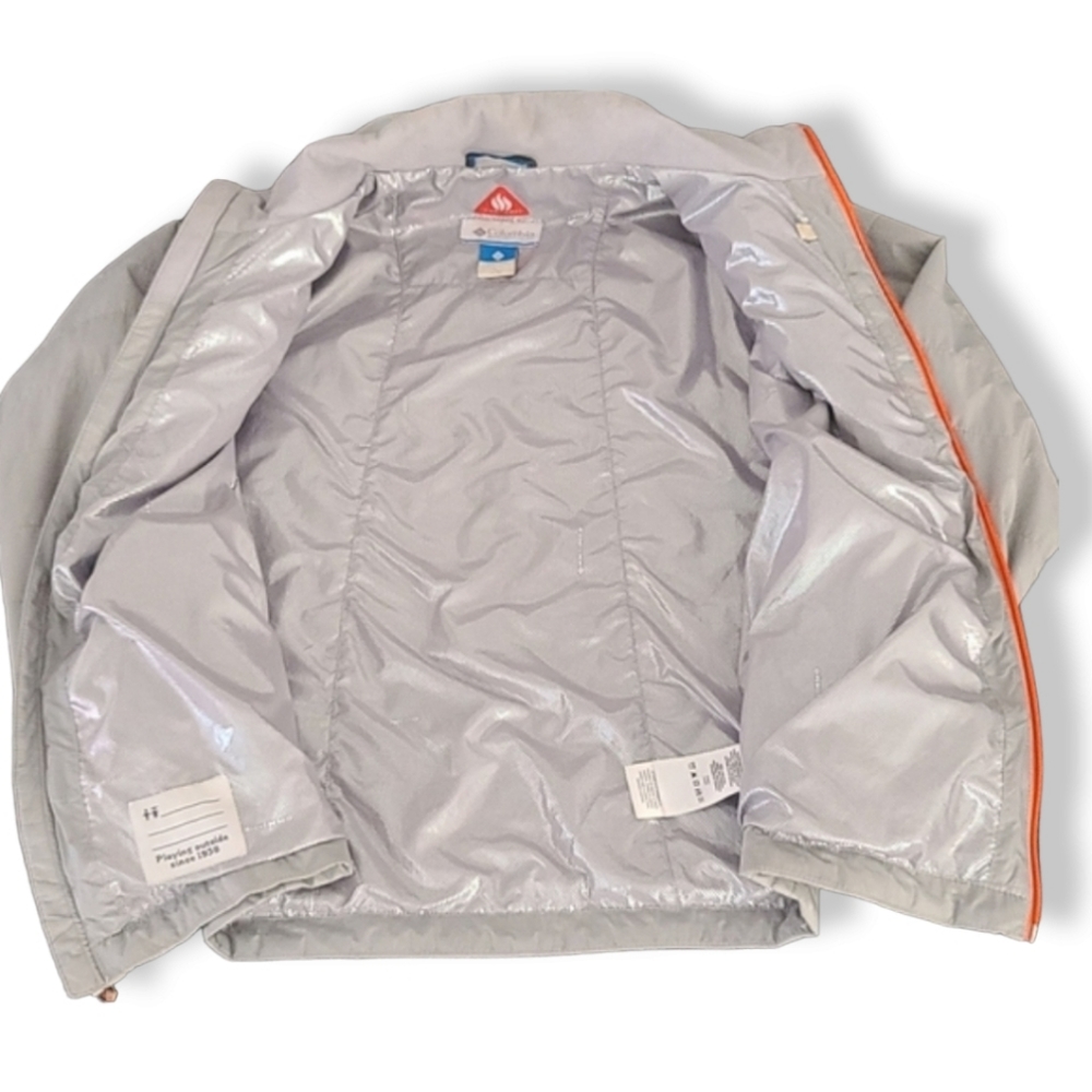 COLUMBIA Gray Omni Heat Quilted Puffer Coat Girls Large L 14 16 Winter Jacket - Picture 7 of 16